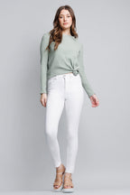 Women's white skinny pants jeans, stylish fit for casual outfits