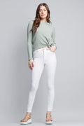 Women's white skinny pants jeans, stylish and versatile for everyday wear