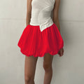 Red skirt and mini skirt, lightweight tulle for summer outings