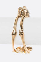 Gold Skeleton Hand Bracelet from LA Jewelry Plaza, a stylish choice for skull jewelry for women