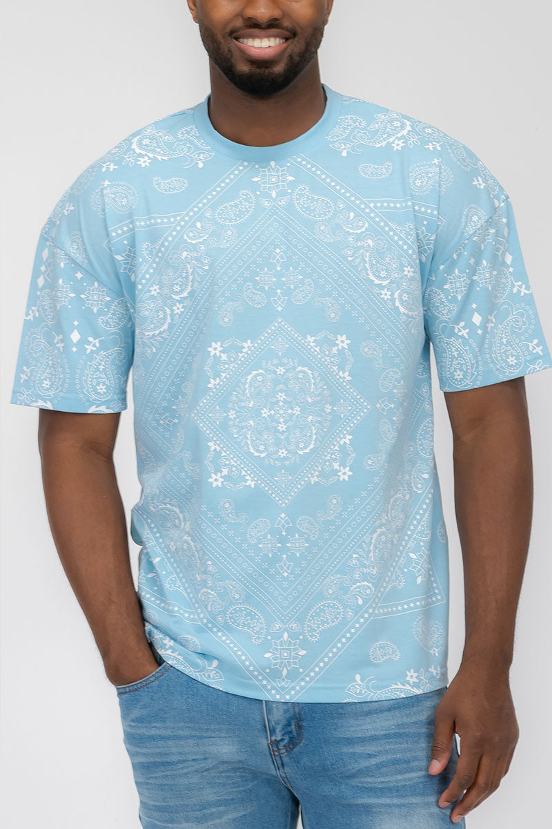 All Over Paisley Print T-Shirt | 100% Cotton