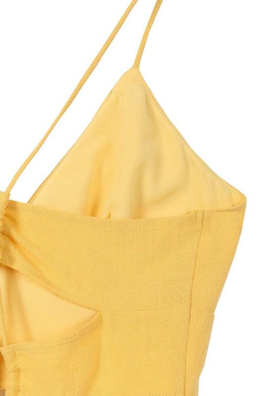 Women's Shirts Sl Yellow Crop Tank Top