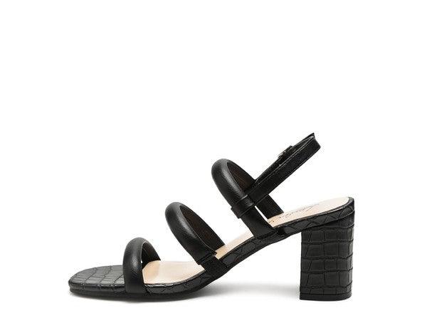Women's Shoes - Heels Slater Croc Slingback Block Sandals