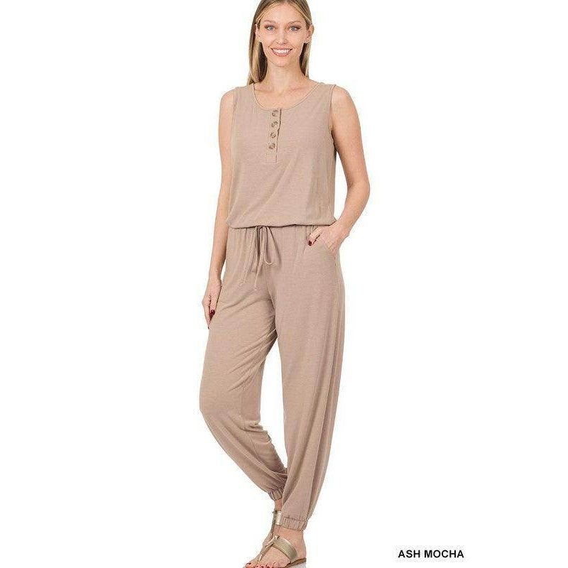 Sleeveless Jogger Jumpsuit - VacationGrabs