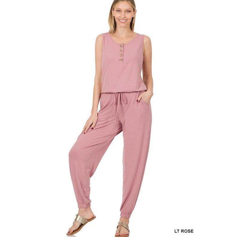 Sleeveless Jogger Jumpsuit - VacationGrabs