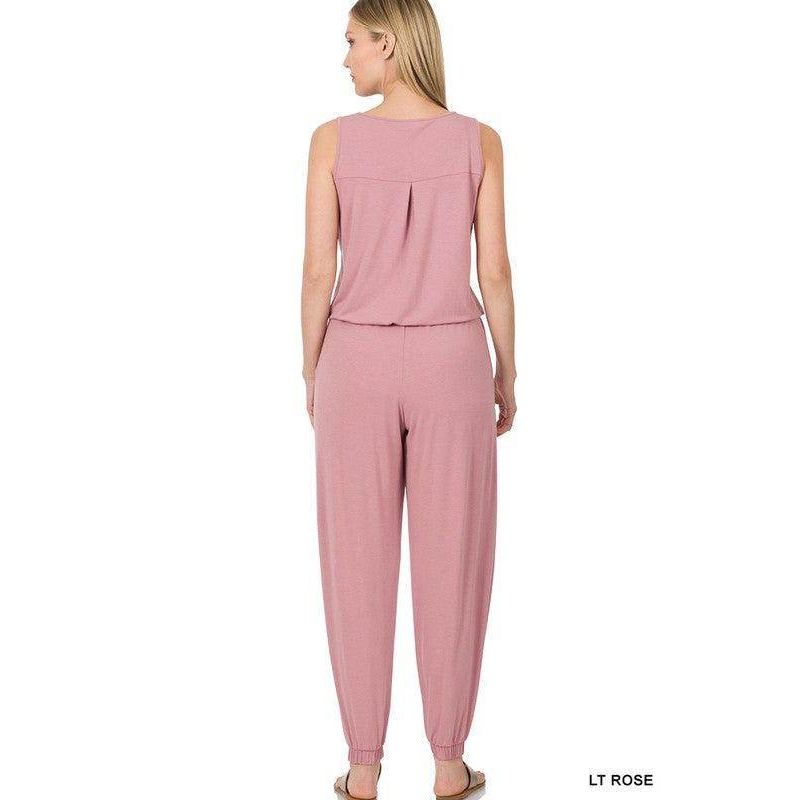 Sleeveless Jogger Jumpsuit - VacationGrabs