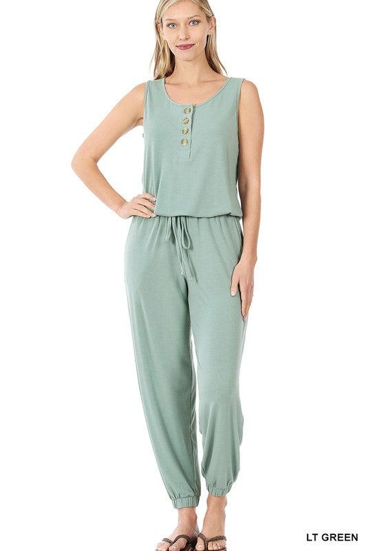 Women's Jumpsuits & Rompers Sleeveless Jogger Jumpsuit