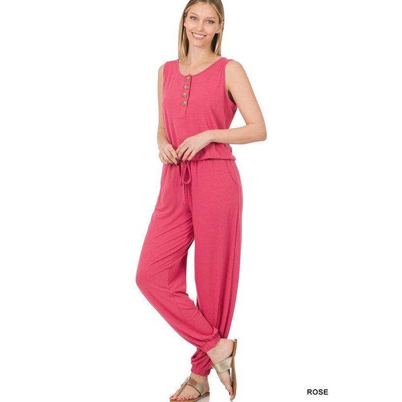 Sleeveless Jogger Jumpsuit - VacationGrabs