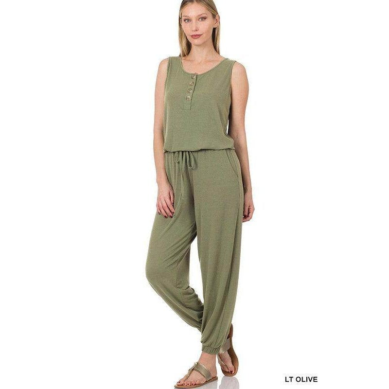 Sleeveless Jogger Jumpsuit - VacationGrabs