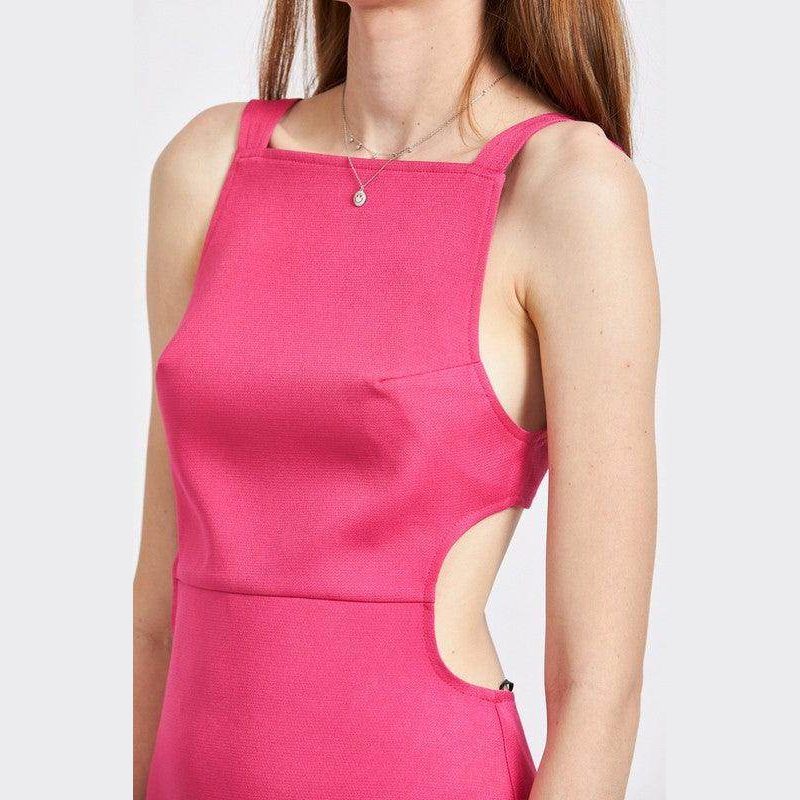 Emory Park pink sleeveless mini dress for vacation with stylish side cutouts