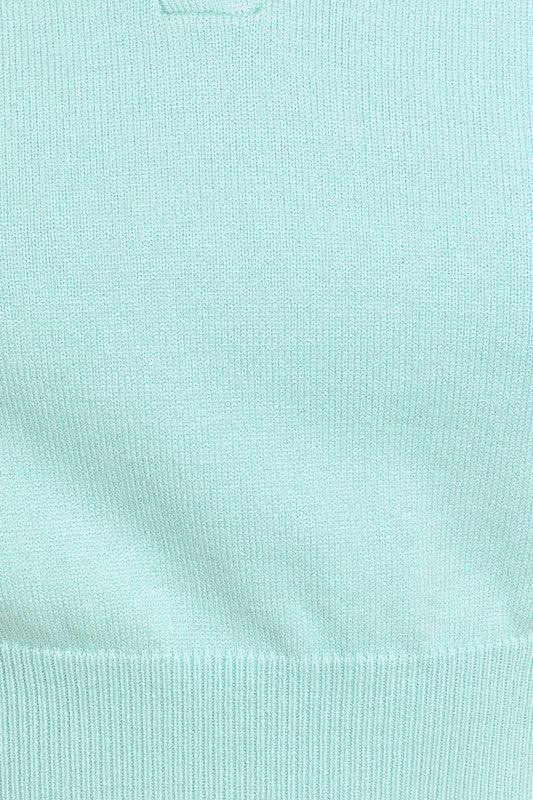 Women's Shirts Sleeveless Power Shoulder Knit Top