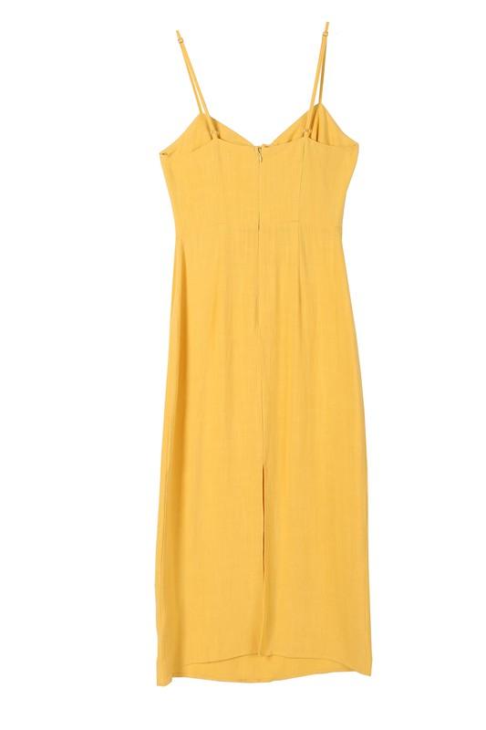 Women's Dresses Sleeveless Slip Dress in Yellow or Brick Red