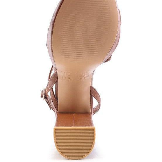 Women's Shoes - Heels Slegs Slingback Block High Heeled Sandals