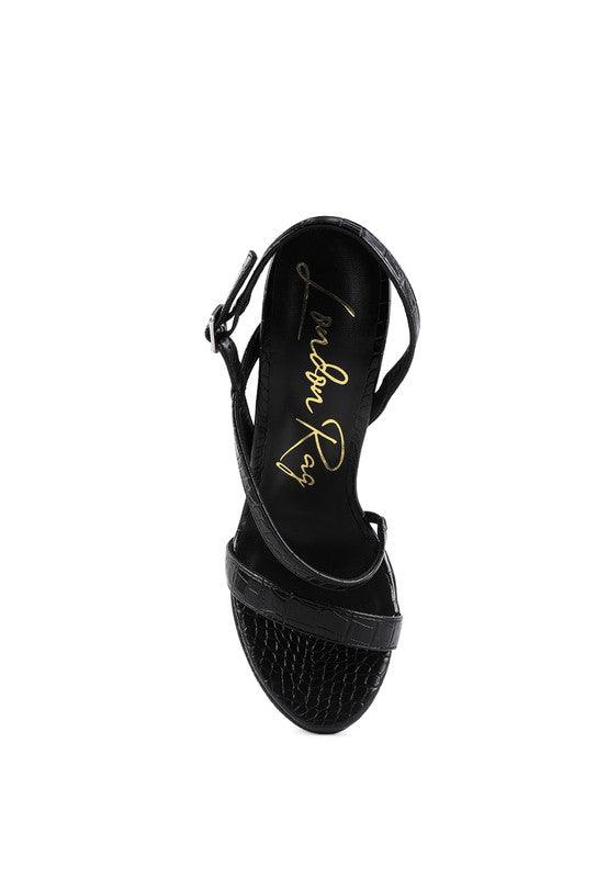 Women's Shoes - Heels Slegs Slingback Block High Heeled Sandals
