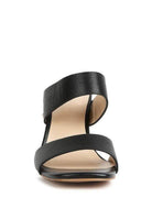 Rag Company slim heel summer sandals in black with a stylish open-toe design