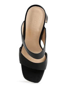 Rag Company slim heel summer sandals in black with stylish open design and comfortable fit