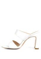Rag Company white slim heel summer sandals featuring stylish open-toe design