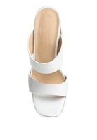 Rag Company stylish white slim heel summer sandals for a chic and comfortable look