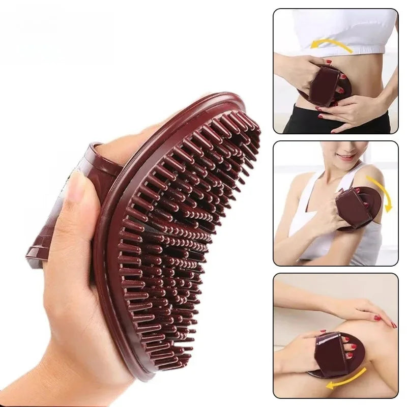 Slimming massage brush for body, ergonomic design, improves circulation