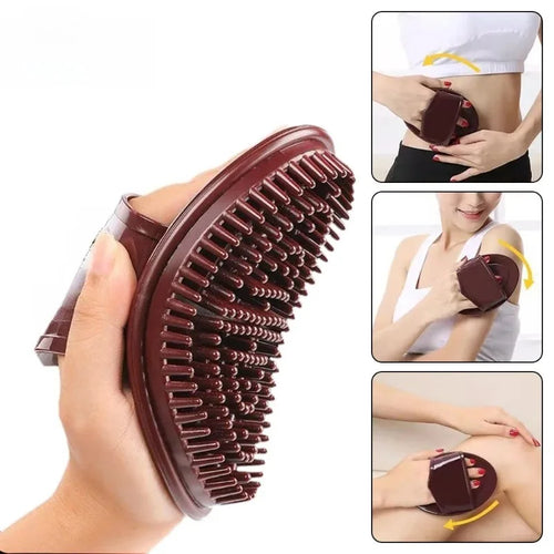 Slimming massage brush for body, ergonomic design, improves circulation