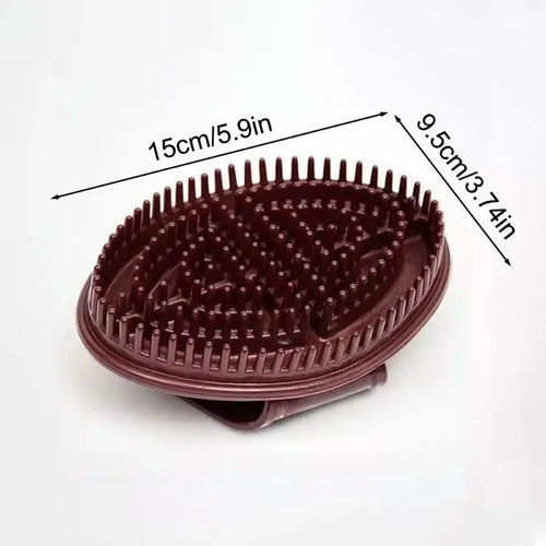Burgundy slimming massage brush for body made of durable plastic
