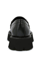 Rag Company slip-on leather loafers with thick black sole