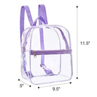 Small transparent backpack for kids in lavender with adjustable straps and spacious interior