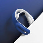 Modern blue smart neck massager designed for relaxation and muscle relief at home or on-the-go