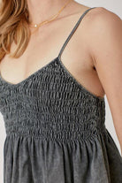 Women's Shirts Smocked Flare Bottom Knit Cami Top