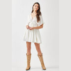Smocked Waist With Tassel Strap Dress - VacationGrabs