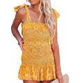 Smocked Wide Strap Mini Cami Dress - VacationGrabs