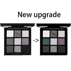 9-color smoky gray-pink eyeshadow palette with built-in brush (photo 5 of 10)