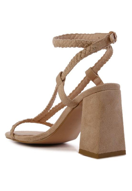 Women's Shoes - Heels Smoosh Braided Block Heel Sandals