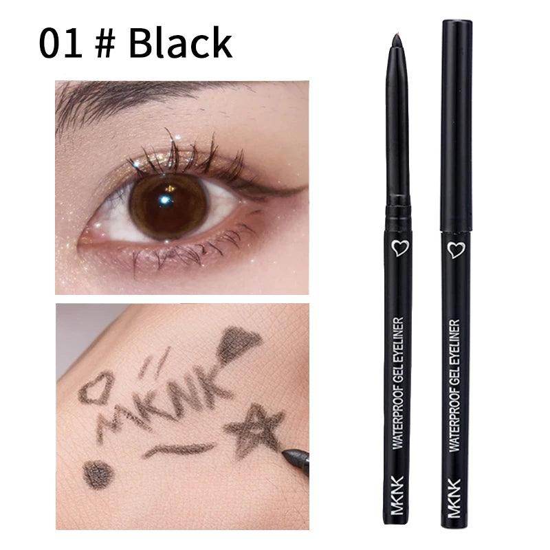 Black smudge proof eyeliner for vacation with waterproof gel formula for lasting wear