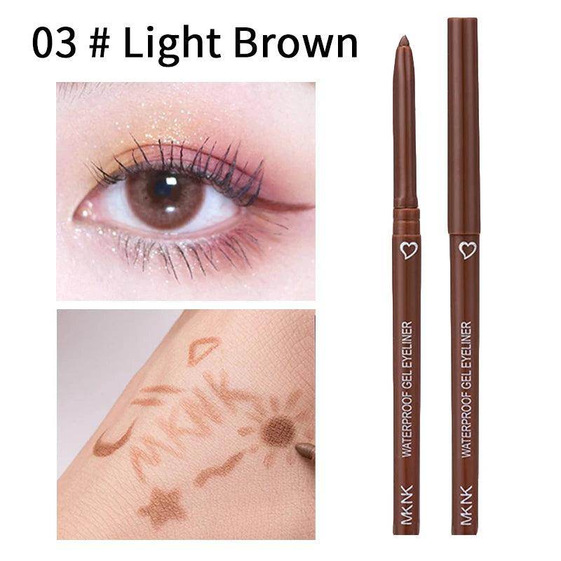 Light Brown Smudge Proof Eyeliner for Vacation with Waterproof Formula for All-Day Wear