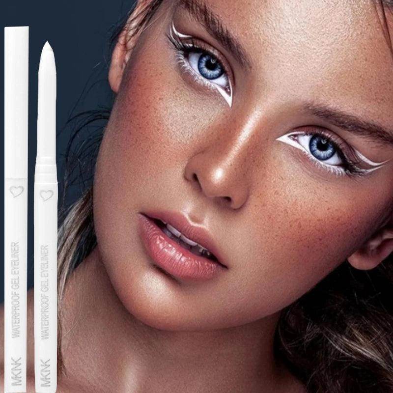 VacationGrabs Waterproof Gel Eyeliner in White, smudge proof eyeliner for vacation, perfect for long-lasting wear