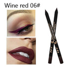 Wine red smudge proof eyeliner for vacation with bold application for stunning eye makeup