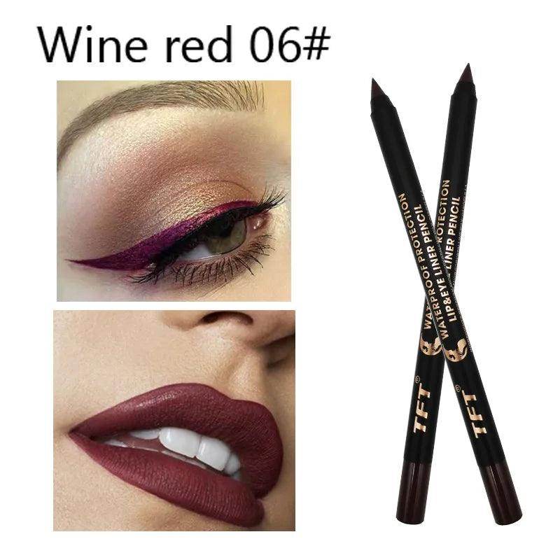 Wine red smudge proof eyeliner for vacation with bold application for stunning eye makeup