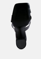 Snatched Intertwined Toe Ring Heeled Sandals