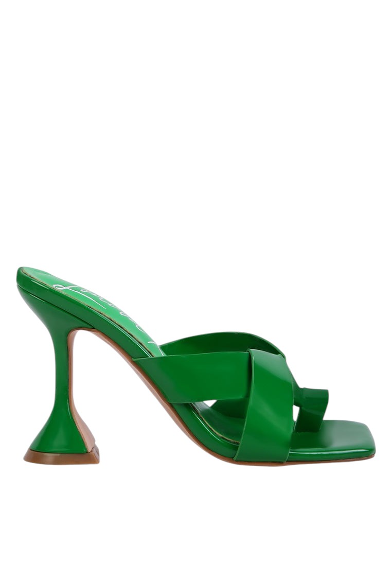 Snatched Intertwined Toe Ring Heeled Sandals