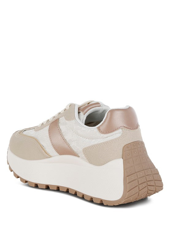 Rag Company women's sneakers in beige, sporty style for casual wear