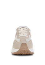 Women's neutral-colored sneakers with lace-up design for casual wear
