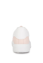 Women's pink and white sneakers with a stylish design for casual outings