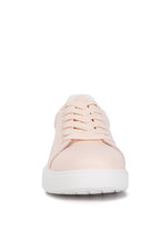 Women's pink sneakers in smooth material, perfect for casual wear