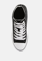 London Rag International Women's Sneakers in Black, perfect vacation worthy footwear with classic design