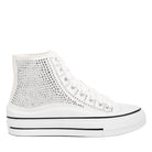 London Rag Women's High Top Sneakers with Rhinestone Detailing, perfect vacation worthy footwear