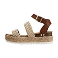 Let's See Style Boho platform sandals with braided straps and adjustable ankle buckle for summer style