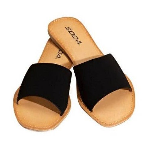 Fortune Dynamic Women's Comfortable Vacation Slides in Black for easy summer styling