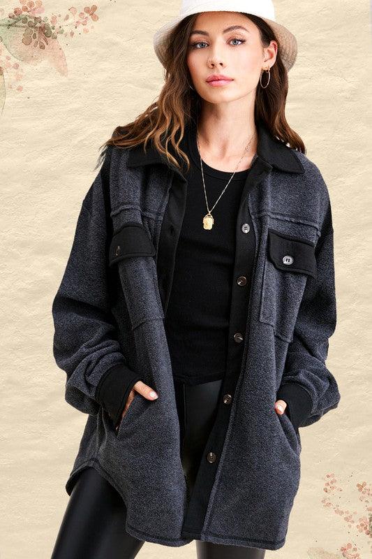 Women's Coats & Jackets Soft Brushed Two Tone Mabel Jacket