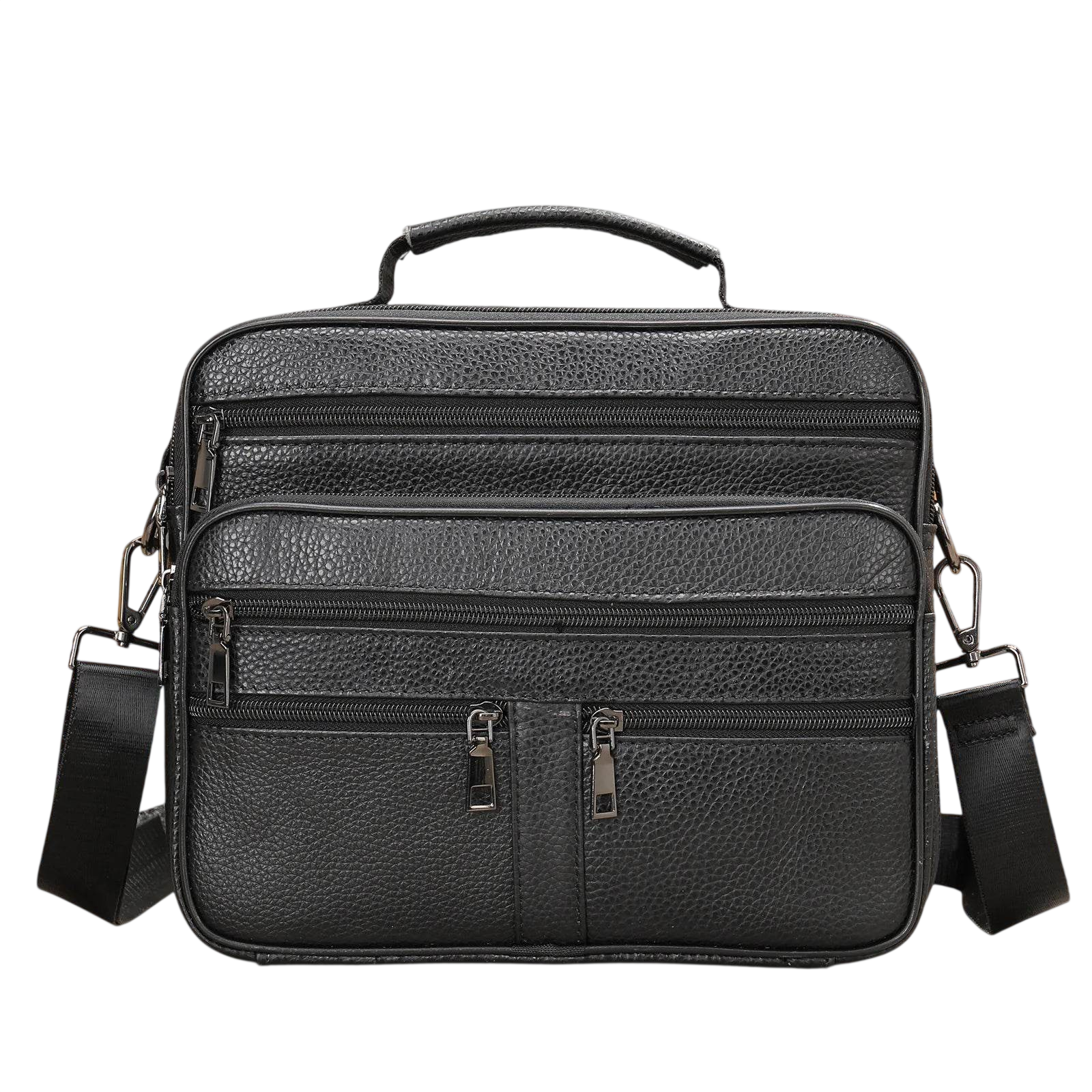 Soft Leather Messenger Crossbody Bag for Men